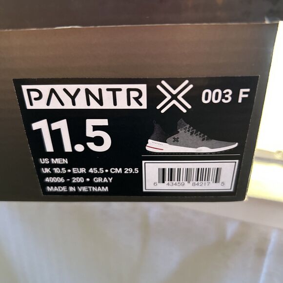 Payntr 003F Spiked Golf Shoes Grey/White Size 11.5 New in Box - Picture 9 of 9